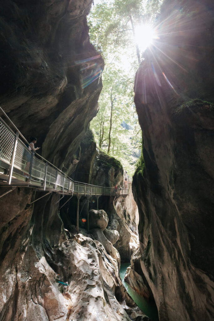 L'entrée des Gorges sous le soleil